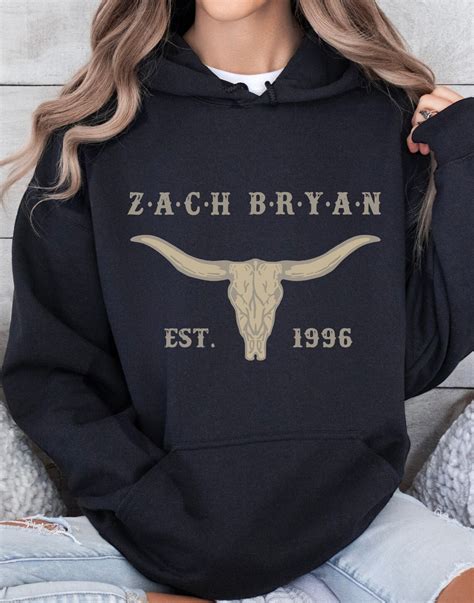 Zach Bryan EST 1996 Hoodie Zach Bryan Bullhead Hoodie Zach - Etsy