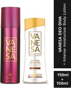 VANESA Diva deodrent For Women & Intense Body Lotion & Almond Oil SPF ...