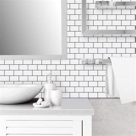 Thicker, WalDecoo White Peel and Stick Backsplash India | Ubuy