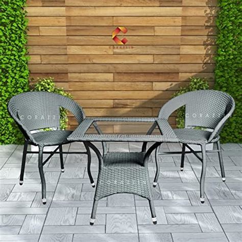 Corazzin Garden Patio Seating Chair And Table Set Outdoor Balcony ...