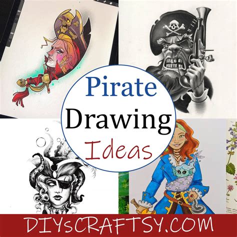 23 Pirate Drawing Ideas Step By Step - DIYsCraftsy