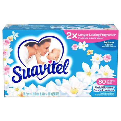 Suavitel Laundry Dryer Sheets, Field Flowers Scent, 80 Ct - Walmart.com