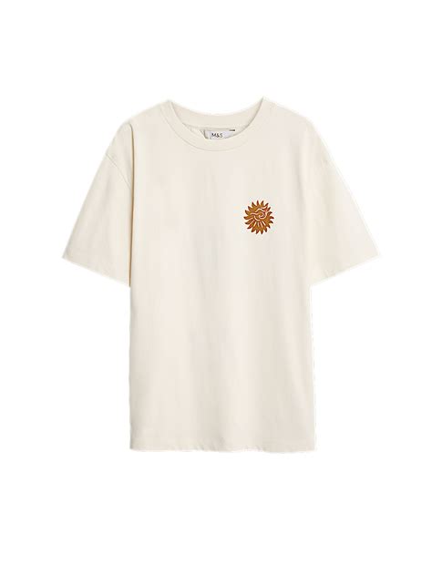 Buy Pure Cotton Graphic Oversized T-Shirt at Marks & Spencer