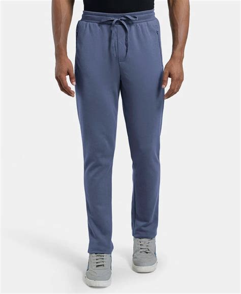 Buy Super Combed Cotton Rich Pique Slim Fit Trackpant with Side Zipper ...