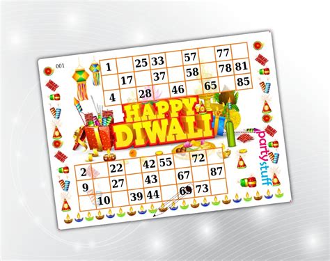 PartyStuff Diwali Theme Tambola Housie (24 Cards) : Amazon.in: Home ...