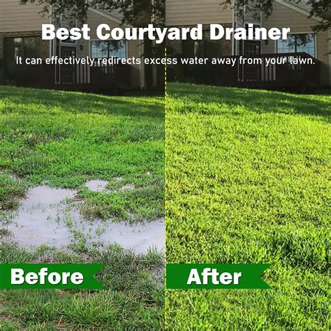 4Inch Green Angled Yard Drainage Pipe With Sloped Grate Yard Drain ...