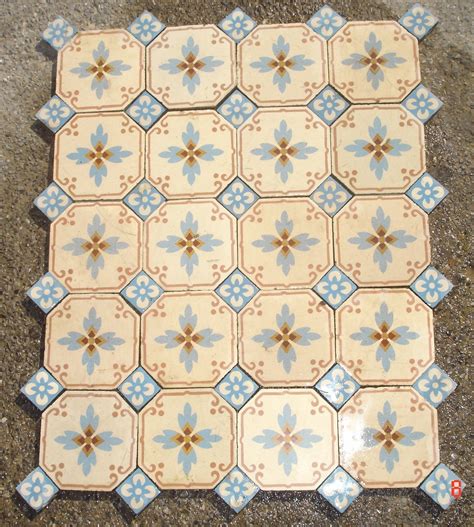 Antique Floral Octagonal Tiles