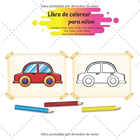 Buy Libro de colorear para niños: Animales lindos, cerdo. Pez. Robot ...