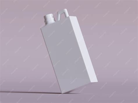 White plastic canister 3d rendering illustration with background color ...