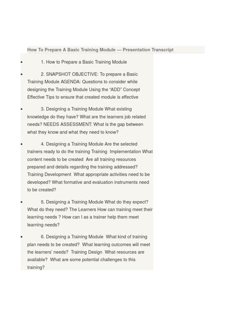 Image result for How to Prepare Training Module