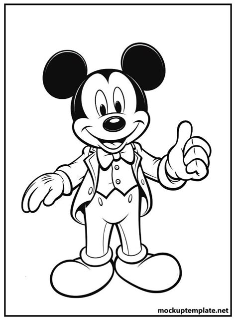 Outline Of Mickey Mouse