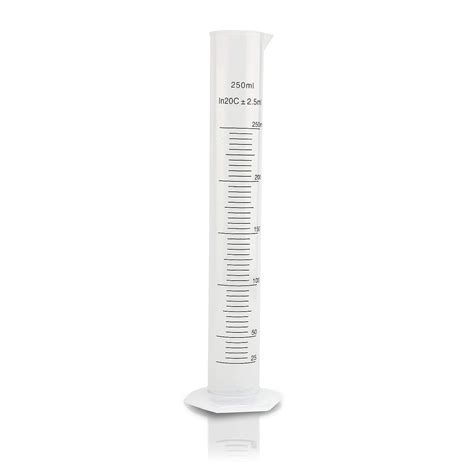 Brewing America Plastic Graduated Cylinder Beaker - 250ml Science ...