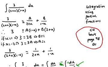 Integration - partial fractions | Educreations