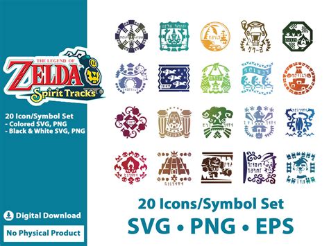 Legend of Zelda Svg Icons Symbols Stamps Zelda Icons Zelda - Etsy