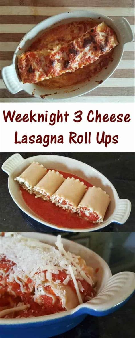 Weeknight 3 Cheese Lasagna Roll Ups Recipe   Honest And Truly!