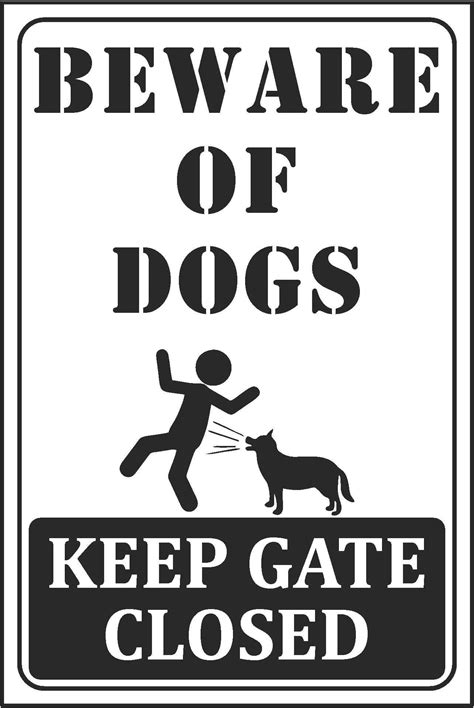 Craft Qila Beware of Dogs (Pack of 1) Safety & Warning Sign Board (8x12 ...