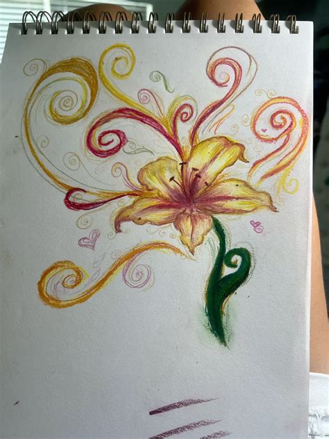 Tangled Rapunzel Flower Drawing