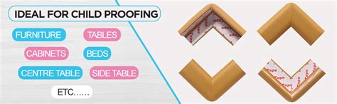 Buy BabySafeHouse Pre-Taped Furniture Edge Guard and Corner Protector ...