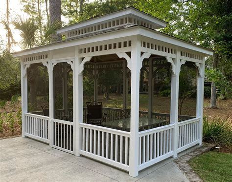 Customer's Photo - 10' x 14' Vinyl Rectangular Double Roof Gazebo
