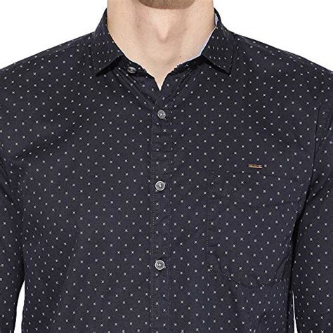 Buy V2 VALUE & VARIETY Men Full Sleeves Printed Semi Formal Shirt (Navy ...