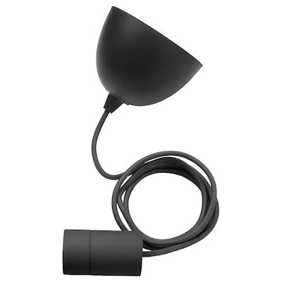 SUNNEBY cord set, black textile, 1.8 m (5'11") - IKEA