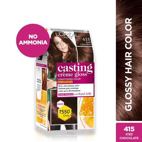 Loreal Paris Casting Creme Gloss Color 415 Leed Chocolate 87.5g+72ml ...