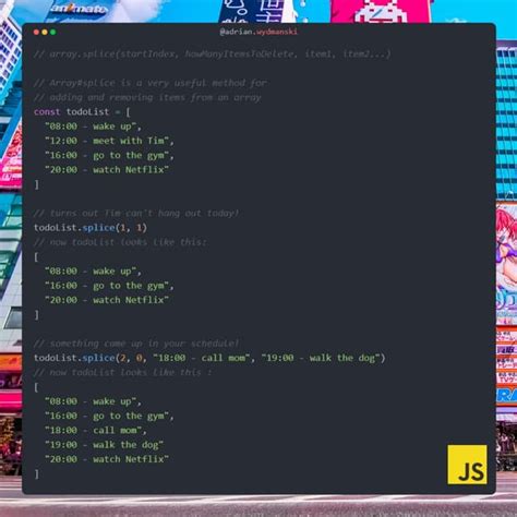 Image result for JavaScript Array Splice