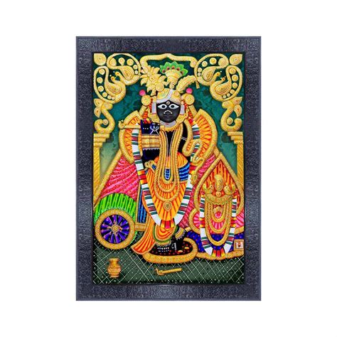 Buy PNF Banke Bihari Lord Krishna Vrindavan Wall Painting Synthetic ...