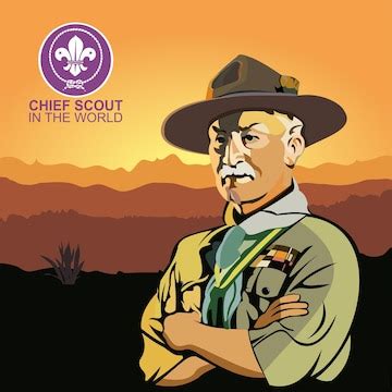 Vector illustration of chief scout in the world | Premium Vector