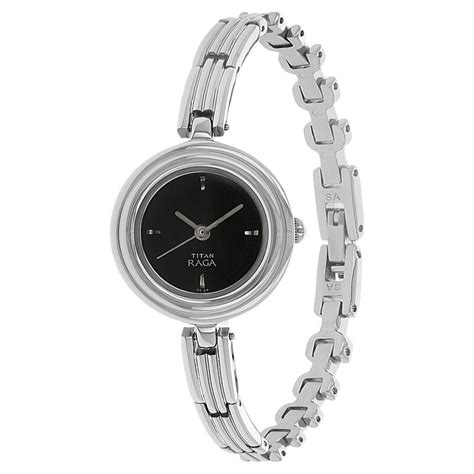 Buy Online Titan Raga Black Dial Women Watch With Metal Strap ...
