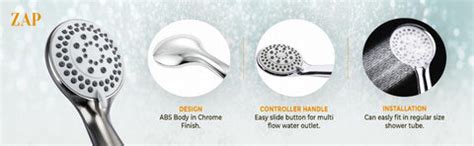 Buy Delta ABS and Chrome Finish Multi Flow Function Only Hand Shower ...