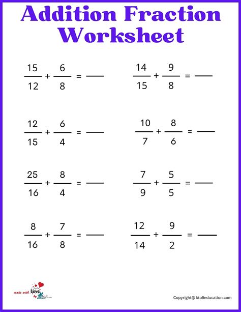 Fraction addition – Artofit