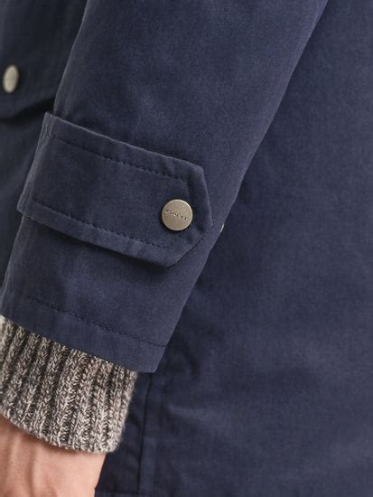 Shop Gant Men Blue Solid Collar Jacket - GANT India