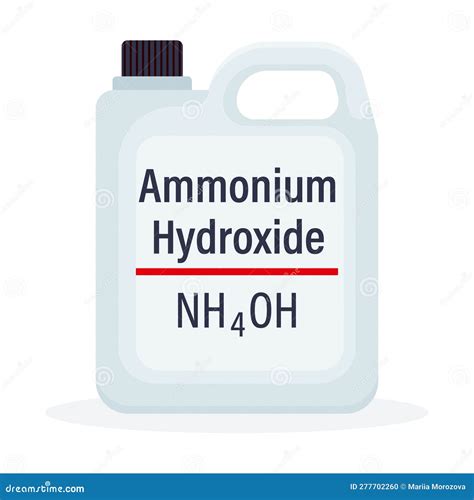 Ammonium Hydroxide, Ammonia Solution, NH4OH Molecule. Structural ...