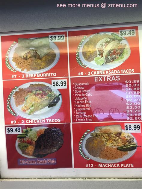 Menu at Coronados Mexican Food restaurant, Arvada