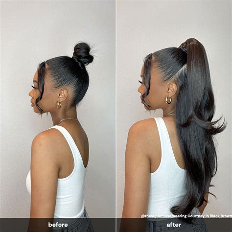 Courtney Half Up Half Down Extensions | Relaxed hair, Hair inspiration ...
