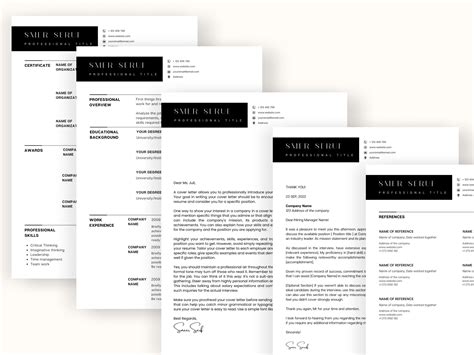 Resume Template Bundle 2023, Minimalist Resume CV Package, Customizable ...