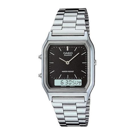 Casio Vintage AQ-230A-1DMQ Analog-Digital Black Dial Unisex Watch ...