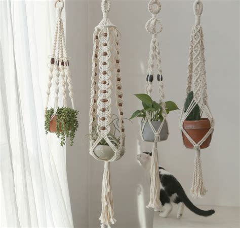 Home Décor Room Decor Plant Hanging Macrame Plant Hanging Macrame Wall ...
