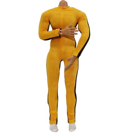 Buy 1/6 Scale Game of Death Jumpsuit Nunchaku Costume for 12 inch Hot ...