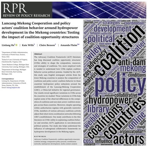 Review Of Policy Research