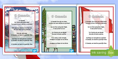 O Canada Poster | English & French | Twinkl Canada