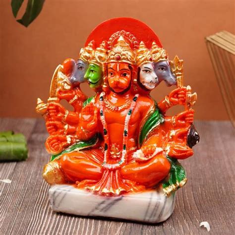 ServDharm Panchmukhi Hanuman Ji for Pooja, Home Decor & Gifting ...