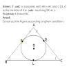 If triangle ABC is isosceles with AB=AC and C(O,r) is the incircle of ...