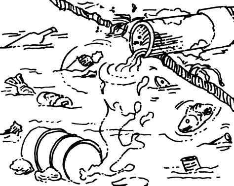 Water Pollution Drawing at GetDrawings | Free download