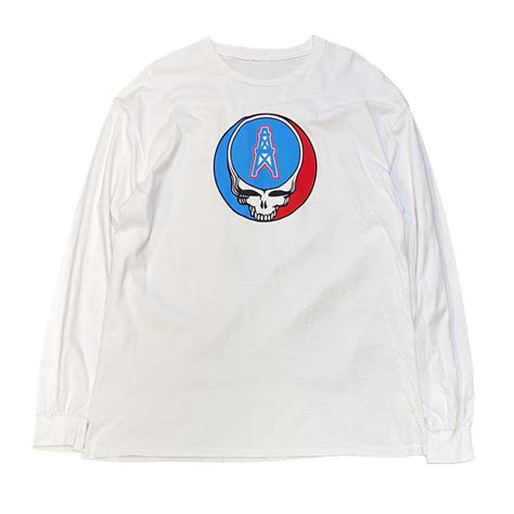 レアプリント 2000s Grateful Dead × NFL HOUSTON OILERS グレイトフルデッド オイラーズ 長袖 Tシャツ ...