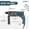 Cheston Rotary Hammer Drill Machine 20MM 500W 850RPM with 3-Piece Drill ...