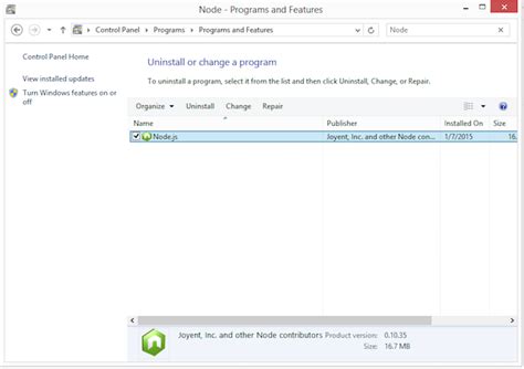 Node.js Installation On Windows 10 的图像结果
