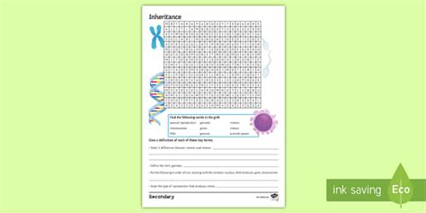 Inheritance Word Search