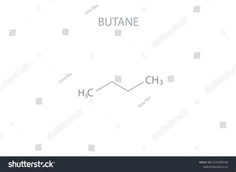 Butane chemical molecular skeletal formula. Vector illustration. Stock Vector (Royalty Free ...